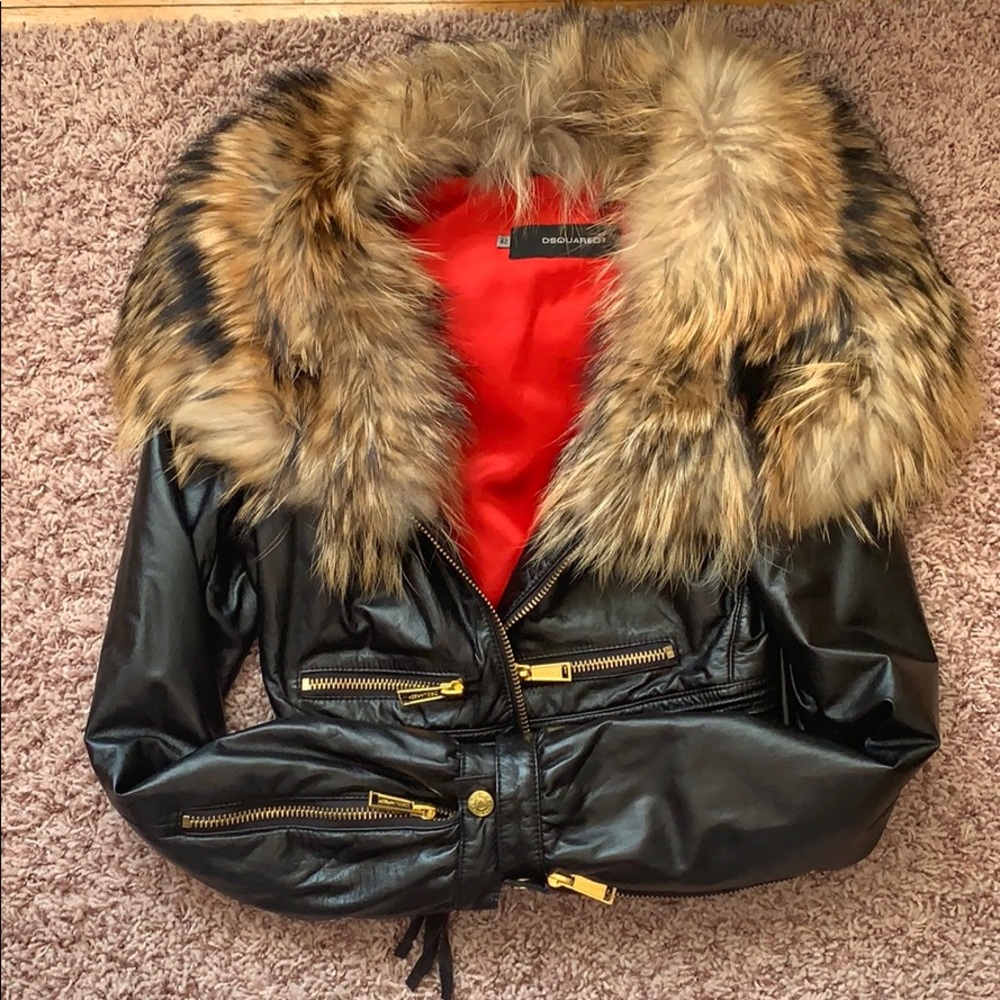 Racoon fur jacket